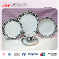 Placas de cena blancas planas a granel baratas baratas al por mayor de la porcelana de la placa de cerámica para casarse